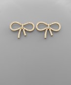  Pave Crystal Ribbon Earrings