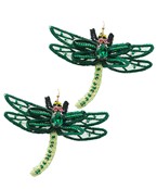  Dragonfly Embroidery Patch Earrings