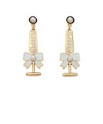  CHEERS Champagne Epoxy Earrings
