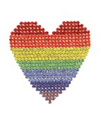  Rainbow Pave Heart Pin