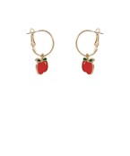  Apple Dangle Hoops