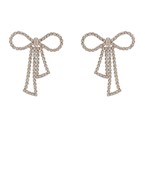  Rhinestone Ribbon Earrings