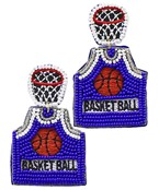  Bead Basketball Jersey & Net Earrings