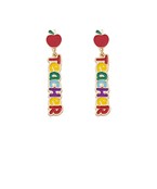  TEACHER & Apple Earrings