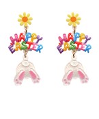  HAPPY EASTER Dangle Earrings