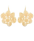  Paw Print Filigree Dangle Earrings