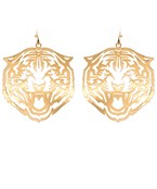 Tiger Color Filigree Dangle Earrings