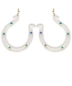  Glitter Horseshoe Earrings