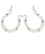  Glitter Horseshoe Earrings