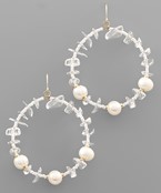  Chipstone & Pearl Beaded Earrings
