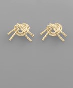  Brass Cable Knot Earrings