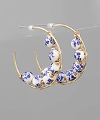  Ceramic Ball Wrapped Hoops