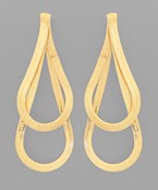  Snake Chain Double Teardrop Earrings