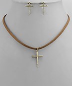  Cross Choker Necklace