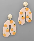  Peach Acrylic Arch Earrings