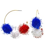  USA Pom Pom Hoops