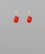 Color Coated Apple Earrings