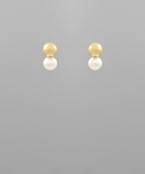  Pearl & Small Ball Earrings