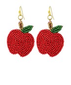  Beaded Apple Earrings