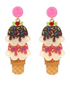  Glitter Ice Cream Earrings
