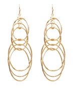  6 Wire Oval Layered Earrings