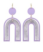  Glitter Arch Acetate Earrings