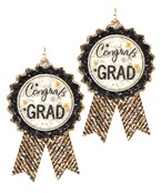  Glitter Graduation Badge Earrings