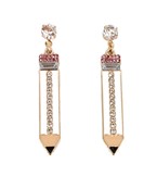  Jeweled Pensil Drop Earrings