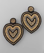  Beaded Heart Earrings