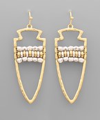 Arrow Head & Bead Row Earrings
