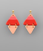  2 Triangle Gradation Clay Earrings