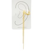  Brass 2 Chain Drop Ear Cuff