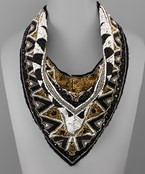  Triangle Pattern Bead Scarf Necklace