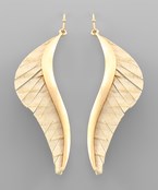  Thin Leather Feather Earrings