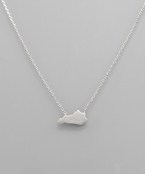  Tiny Silver State Necklace