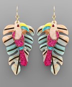  Toucan & Leaf Acrylic Earrings