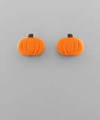  Pumpkin Clay Earrings