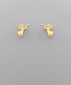  Angle & Horn Gold Dipped Earrings