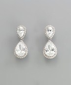 TDrop CZ Earrings