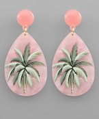  Palm Tree Teardrop Earrings