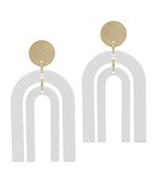  2 Arch Rubber Coated Earrings