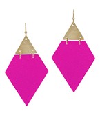  Pentagon & Triangle Color Coat Earrings
