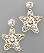  Multi Bead Starfish Earrings