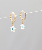  Evil Eye Star Huggie Hoops