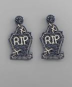  RIP Gravestone Earrings