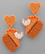  Pumpkin Pie & Heart Earrings