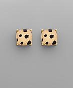  Printed Pattern Square Earrings