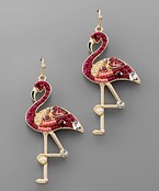  Flamingo Bead Earrings