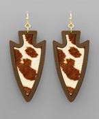  Arrow Head Cowhide Earrings