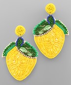  Lemon Sequin Earrings